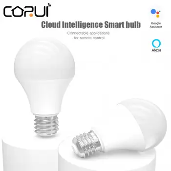 CORUI WiFi 15 Вт Умная лампочка E27 B22 RGB + CCT Умная лампочка с регулируемой яркостью Работает с облачным интеллектом Alexa Google Home