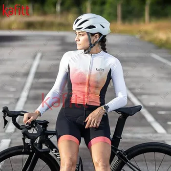 2023 Новое женское боди Kafitt для велоспорта на открытом воздухе, дорожная форма с длинным рукавом, облегающий комплект для велоспорта
