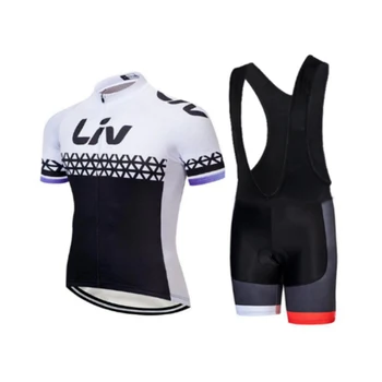 Женская Летняя Велосипедная одежда из лайкры LIV 2023, Комплект джерси для шоссейных велосипедов, нагрудник, Гелевые шорты, Спортивный костюм, Женская велосипедная одежда, комплект MTB Dress