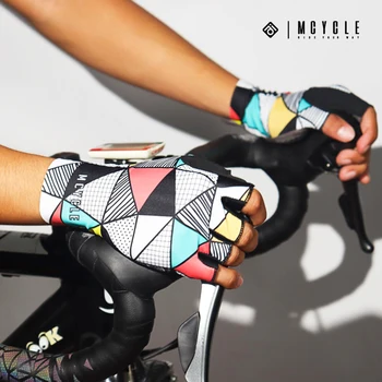 Изготовленные на заказ на заводе Mcycle полупальцевые Аэро Перчатки для велоспорта на открытом воздухе, Гелевые противоударные спортивные перчатки для MTB велосипеда, велосипедная перчатка