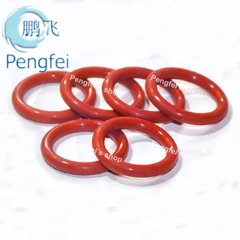 100ШТ диаметр проволоки 2,4 мм наружный диаметр OD7 8 9 10 11 12 13 14 15 16 17 мм силиконовое уплотнительное кольцо красного цвета силиконовое уплотнительное кольцо
