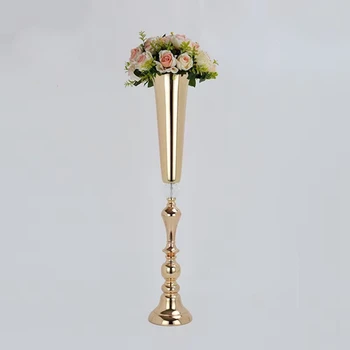 13шт. ) высотой 70 см) Золотая свадебная подставка для цветов, ваза, центральное украшение для свадебного ужина AB0773