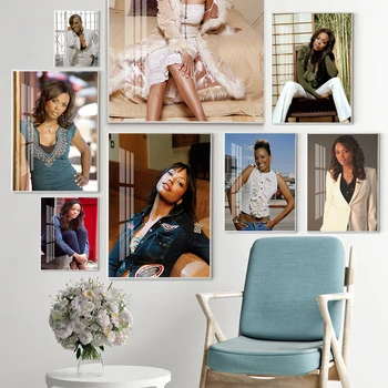 Айша Тайлер Плакат с модной звездой, фото актрисы, настенная картина, принт, современная живопись на холсте, декор спальни