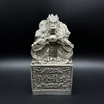 Соберите китайскую антикварную белую медь и украшение ручной работы 