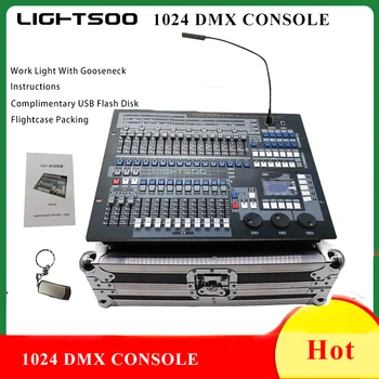 Консоль DM1024 сценического контроллера освещения DMX 512 DJ для музыкальных вечеринок, семейных посиделок и других мест Сцена с кейсом