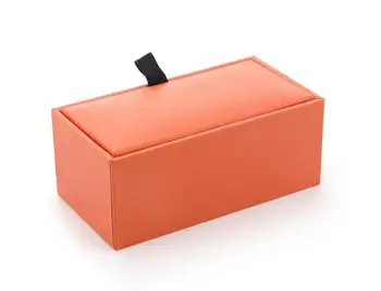 50 шт. / лот Коробка для запонок, Оранжевый Прямоугольник, Запонки, Подарочная коробка, Чехол Для хранения, Держатель для запонок, Шкатулка для ювелирных изделий Оптом