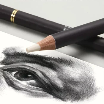 Kawaii Pencil Shape Eraser Профессиональные Карандашные Ластики для Рисования Эскизов Высокоточный Художественный Инструмент Канцелярские Принадлежности