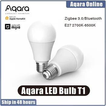 2023 Aqara T1 Умная Светодиодная Лампа Zigbee 3.0 E27 2700K-6500K 220-240 В С приложением Remote Lamp Light Для Домашнего Использования Mijia, Mihome Homekit