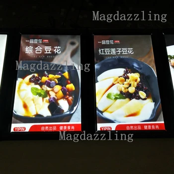 Ультратонкая рамка с черной застежкой высокой яркости A2, светодиодный световой короб меню, рекламные светодиодные доски меню для ресторана