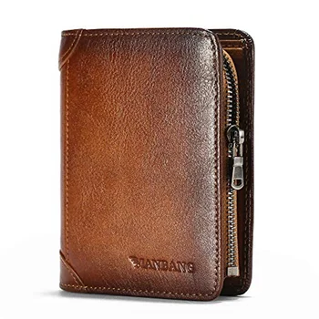 Xzan Горячий мужской кошелек из натуральной кожи, маленький мини-держатель для карт, мужской кошелек, карман, ретро-кошелек, кошелек для мужчин высокого качества