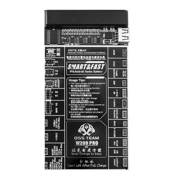 W209 Pro V8 Плата Быстрой Зарядки и Активации Аккумулятора 2 В 1 для iPhone 4-8 X XS 11 12 13 14 PRO MAX Samsung Battery Tester