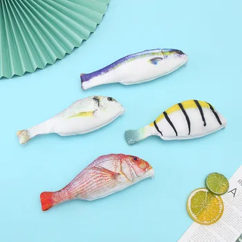 Оптовая продажа Креативная 3D имитация Рыбы Сумка для карандашей Школьников Милые Канцелярские Принадлежности Для хранения Детский тканевый чехол Удобный кошелек для монет