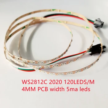 1 М 90 120 светодиодов/м 200 светодиодов/м адресуемая пиксельная Лента WS2812B гибкая 5 В RGB полноцветная Лента IP20 шириной 4 мм WS2812C 2020 SMD