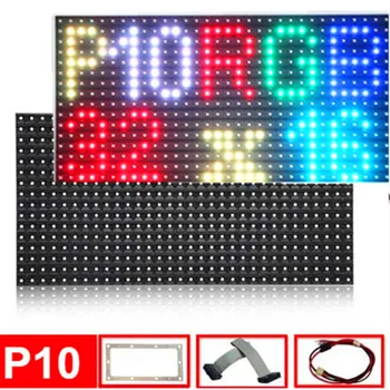P10 Открытый SMD RGB Полноцветный Светодиодный дисплей Видеомодуль 320x160 мм, 1/4 Сканирования DIY светодиодный экран Водонепроницаемый Smd 3535 RGB светодиодная панель