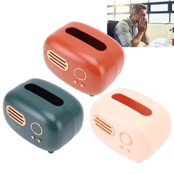 Коробка для салфеток в форме радиоприемника в стиле ретро, Винтажная коробка для салфеток в форме радиоприемника для ванной комнаты, гостиной, спальни, прикроватной тумбочки, письменного стола a